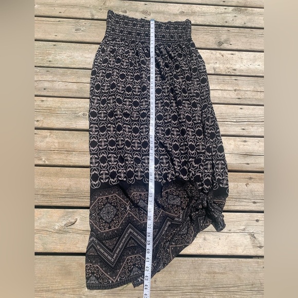 Denver Hayes Black & White Smocked Waist Midi Skirt - XL - Picture 7 of 7